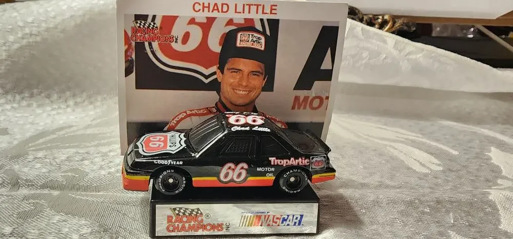 1991RacingChampions ChadLittle #66 Phillips 66 TropArtic NASCAR 1:64 DisplayCard